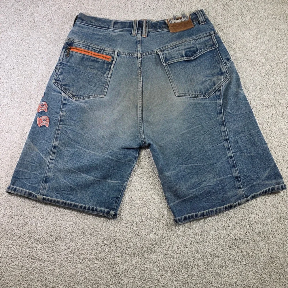 Vintage Snoop Dogg Denim Shorts 36 Mens Y2K‎ Rap Hip Hop Baggy Embroidered Jorts